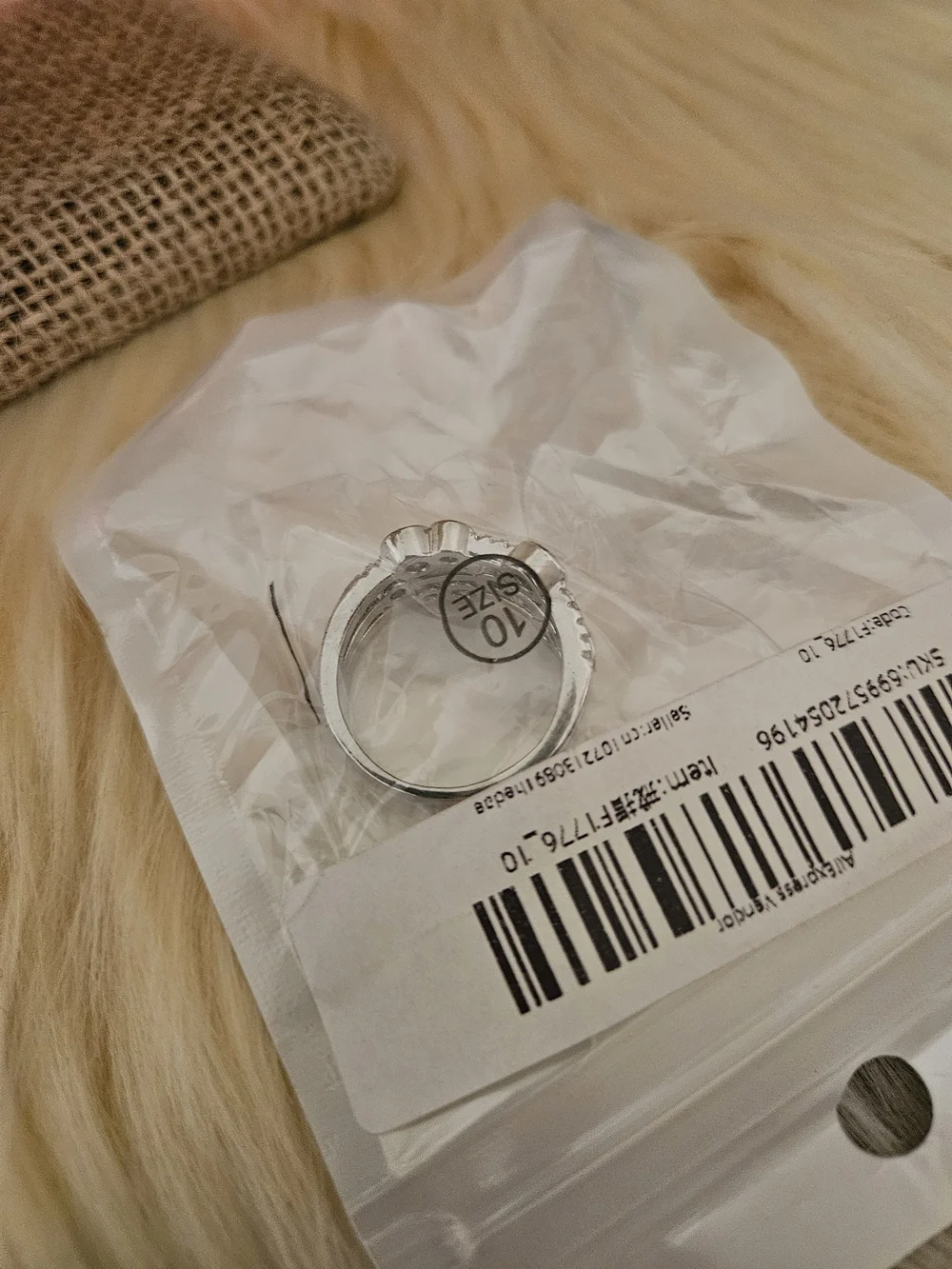 Two-Tone Crystal Multi-Row Women’s Ring in Gold & Silver NWT